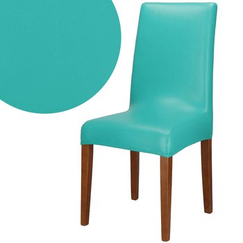 Pokrowiec na krzesło elastyczny uniwersalny turkusowy - Springos