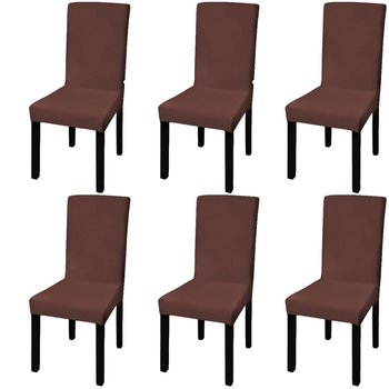 Pokrowiec na krzesło, MWGROUP, brązowy, zestaw 6 sztuk - MWGROUP