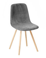 Pokrowiec na krzesło skandynawskie welur szary [21ea] 