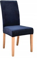 POKROWIEC NA KRZESŁO WELUR Uniwersalny Welurowy Pokrowce krzesła GRANATOWY