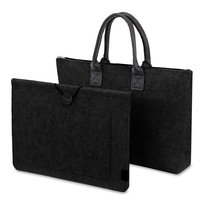 Pokrowiec na laptopa 14 cali - wodoodporna torba na laptopa, pokrowiec ochronny na notebooka, filcowy pokrowiec na laptopa jasno grafit