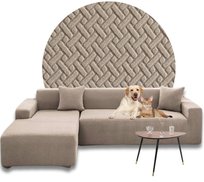 POKROWIEC NA NAROŻNIK KANAPĘ SOFĘ ŻAKARD JODEŁKA LEWY PREMIUM 3+3OS BEŻOWY