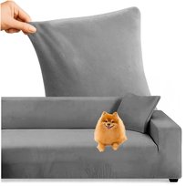 Pokrowiec na narożnik RUHHY – ciemno szary welur elastyczny 145 - 185 cm