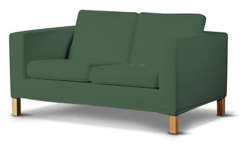 Pokrowiec na nierozkładaną sofę 2-osobową Karlanda, DEKORIA, Cotton Panama, zielony - Dekoria