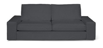 Pokrowiec na nierozkładaną sofę 3-osobową Kivik, DEKORIA, Madrid, melanżowy szary z czarną nitką - Dekoria