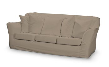 Pokrowiec na nierozkładaną sofę 3-osobową Tomelilla, DEKORIA, Cotton Panama, szaro-brązowy - Dekoria