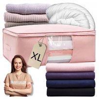 Pokrowiec Na Pościel Pod Łóżko Pojemnik Na Ubrania Torba Miękki Różowy Xl