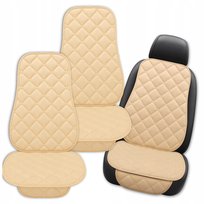 Pokrowiec na siedzenie samochodowe wodoodporne pikowane beżowe 2 sztuki