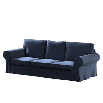 Pokrowiec na sofę 3-osobową rozkładaną Ektorp, DEKORIA, granatowyvelvet, 218x88x88 cm - Dekoria