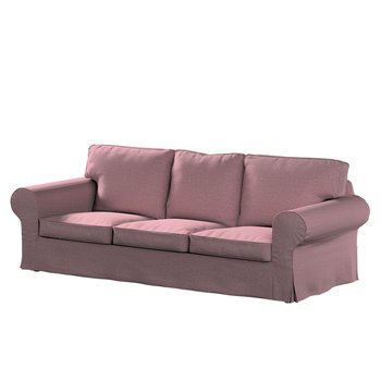 Pokrowiec na sofę 3-osobową rozkładaną Ektorp, DEKORIA, różowy z czarną nitką, 218x88x88 cm - Dekoria