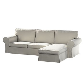 Pokrowiec na sofę dwuosobową Ektorp i leżankę, DEKORIA, jasny szary, 252x163x88 cm - Dekoria