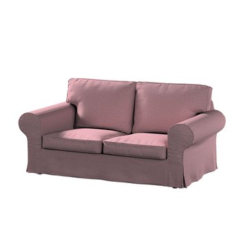 Pokrowiec na sofę dwuosobową rozkładaną Ektorp, DEKORIA, różowy z czarną nitką, 195x90x73 cm - Dekoria