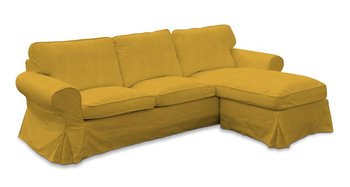 Pokrowiec na sofę Ektorp 2-osobową i leżankę, DEKORIA, Etna, musztardowy - Dekoria