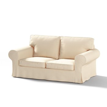 Pokrowiec na sofę Ektorp 2-osobową rozkładaną, DEKORIA, Chenille, długi, kremowy szenil - Dekoria