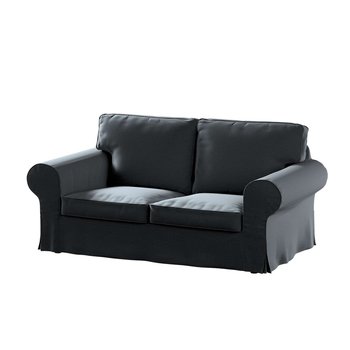 Pokrowiec na sofę Ektorp 2-osobową rozkładaną, Ingrid, grafitowy welwet, 195x90x73 cm - Dekoria