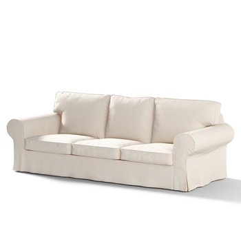Pokrowiec na sofę Ektorp 3-osobową, rozkładaną, DEKORIA, Etna, biały - Dekoria