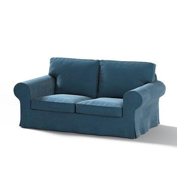 Pokrowiec na sofę Ektorp rozkładaną 2-osobową, DEKORIA, STARY MODEL, pruski błękit - Dekoria