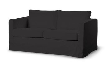 Pokrowiec na sofę Karlstad 2-osobową nierozkładaną, DEKORIA, Cotton Panama, długi, grafitowy - Dekoria