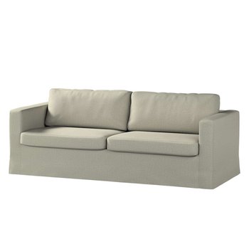 Pokrowiec na sofę Karlstad 3-osobową nierozkładaną, City, długi, szaro-beżowy szenil, 204x89x66 cm - Dekoria