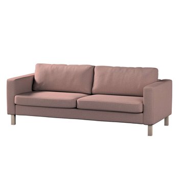 Pokrowiec na sofę Karlstad 3-osobową nierozkładaną, City, krótki, zgaszony róż szenil, 204x89x64 cm - Dekoria