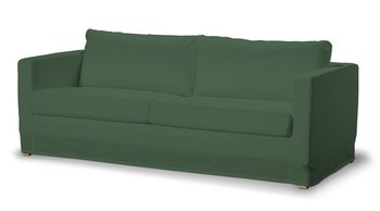 Pokrowiec na sofę Karlstad 3-osobową nierozkładaną, DEKORIA, Cotton Panama, długi, zielony - Dekoria