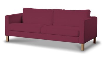 Pokrowiec na sofę Karlstad 3-osobową nierozkładaną, DEKORIA, Cotton Panama, krótki, śliwkowy - Dekoria