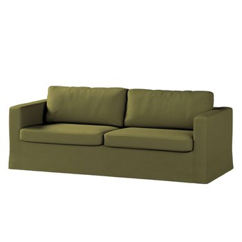 Pokrowiec na sofę Karlstad 3-osobową nierozkładaną, Etna, długi, oliwkowa zieleń, 204x89x66 cm - Dekoria
