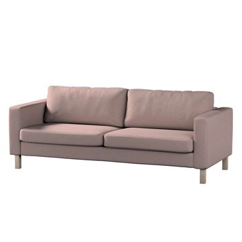 Pokrowiec na sofę Karlstad 3-osobową nierozkładaną, Madrid, krótki, szaro-różowy melanż, 204x89x64 cm - Dekoria