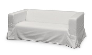 Pokrowiec na sofę Klippan 2-osobową długi z kontrafałdami, DEKORIA, Etna, kremowa biel - Dekoria