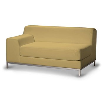Pokrowiec na sofę lewostronną Kramfors 2-osobową, Cotton Panama, zgaszony żółty - Dekoria
