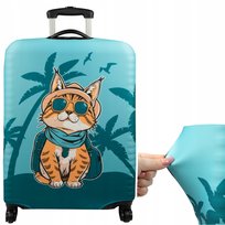 Pokrowiec na walizkę Sillar z motywem kota rozmiar M