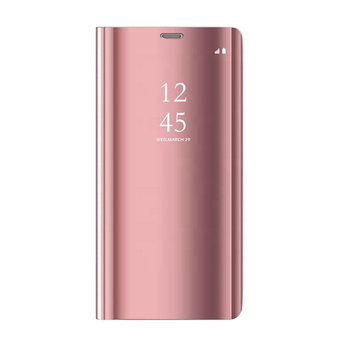 Pokrowiec TELFORCEONE Smart Clear View do Samsung A12, różowy - TelForceOne