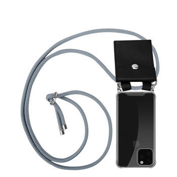 Pokrowiec z łańcuszkiem Do Apple iPhone 11 PRO MAX w SREBRNO SZARY Etui Obudowa Case Cover Ochronny Cadorabo - Cadorabo