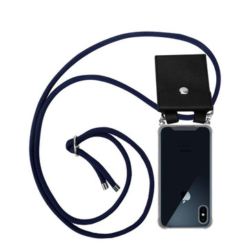 Pokrowiec z łańcuszkiem Do Apple iPhone XS MAX w GŁĘBOKI BŁĘKIT Etui Obudowa Case Cover Ochronny Cadorabo - Cadorabo