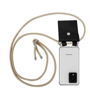 Pokrowiec z łańcuszkiem Do Samsung Galaxy S20 ULTRA w BŁYSZCZĄCY BRĄZOWY Etui Obudowa Case Cover Ochronny Cadorabo - Cadorabo