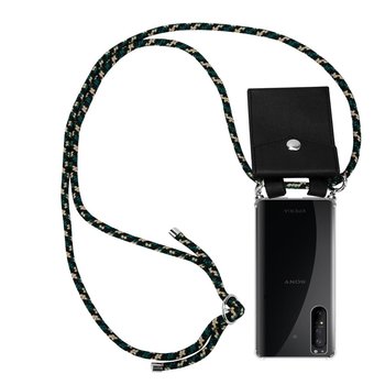 Pokrowiec z łańcuszkiem Do Sony Xperia 1 II w KAMUFLAŻ Etui Obudowa Case Cover Ochronny Cadorabo - Cadorabo