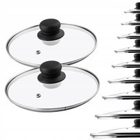 Pokrywka Szklana 18cm Do Patelni Garnka Pokrywa 2x