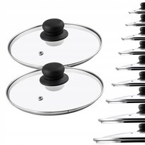 Pokrywka Szklana 22cm Do Patelni Garnka Pokrywa 2x