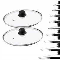 Pokrywka Szklana 26cm Do Patelni Garnka Pokrywa 2x