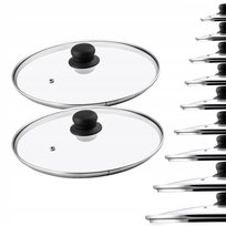 Pokrywka Szklana 28cm Do Patelni Garnka Pokrywa 2x
