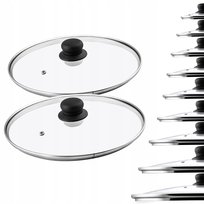 Pokrywka Szklana 30cm Do Patelni Garnka Pokrywa 2x