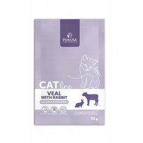 POKUSA KARMA SUCHA DLA KOCIĄT CATLINE CIELĘCINA Z KRÓLIKIEM KITTEN 70G