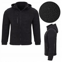 POLAR MĘSKI czarny roboczy Bluza Polarowa męska rozpinana z Kapturem r. 3XL Specto