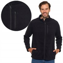 Polar Męski Z Kieszeniami Zapinany Na Zamek Gruby Czarny Ciepły Moraj Xxl Black