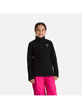 Polar sportowy Narciarski Dla Dzieci Rossignol Girl 1/2 Zip Fleece Czarny - Rossignol