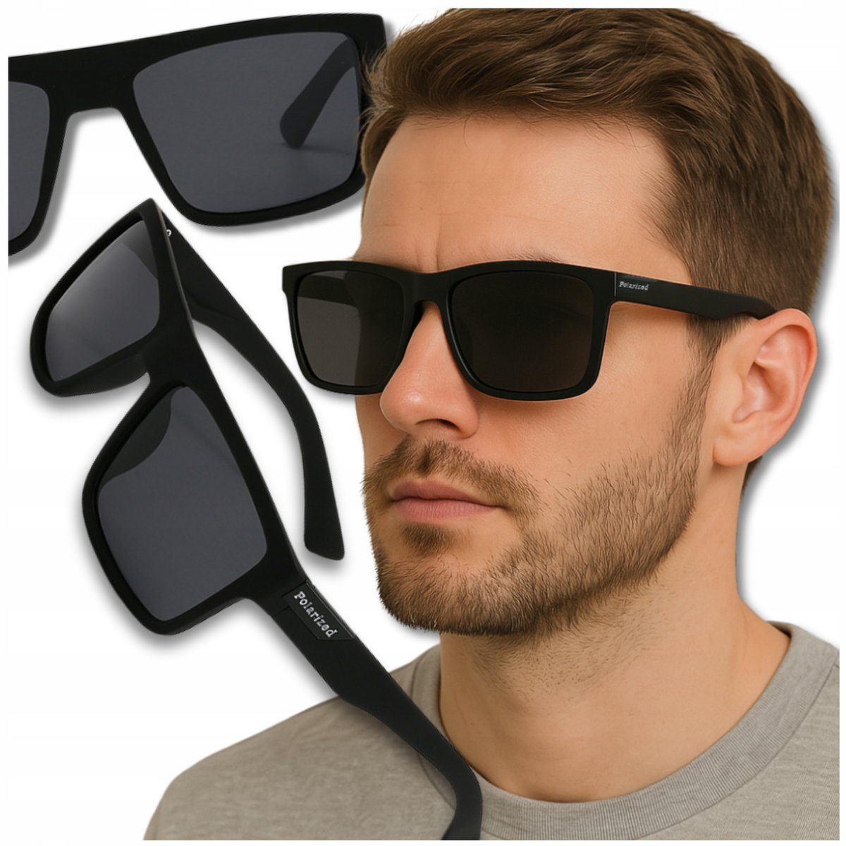 Polaryzacyjne Męskie Czarne nerdy Filtr na rower okulary ...