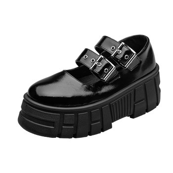 półbuty damskie ALTERCORE czarne (SKARDE VEGAN BLACK PATENT)-38 - Inna marka