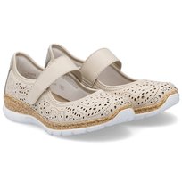 Półbuty damskie ażurowe Rieker N4299-60 BEIGE 39 Rieker