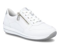 Półbuty damskie białe Rieker N1100-81 sneakersy skórzane lekkie wiosenne-39 Rieker