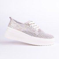 Półbuty damskie sportowe GOODIN GD-XF-240 ażurowe skóra lekkie złote 40 Goodin
